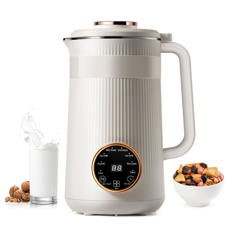 Máquina autolimpiante para hacer leche de nueces GDOR, máquina para hacer leche de soja y sopa 8 en 1, máquina para hacer leche a base de plantas