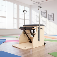 Ensemble Pilates Cadillac 5 pièces en bois d'érable MJD CC22 avec accessoires pour Reformer et Wunda Chair, réglable et durable, en coffret en bois
