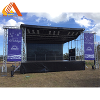 Escenario Móvil de Aluminio para Eventos, Plataforma de Lujo para Conciertos y Bodas al Aire Libre, Fácil de Instalar, Antideslizante