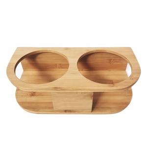 Cuenco de <span class=keywords><strong>agua</strong></span> de bambú Para Perros, comedero sin derrames Para cachorros, con soporte, precio de fábrica al por mayor - Product Image 3