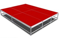 Podium de scène de concert personnalisé avec cadre en aluminium facile à installer, scène/plateforme réglable en hauteur pour les présentoirs de treillis