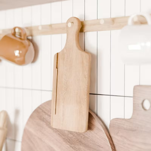 Tabla de Cortar de Madera Maciza para Cocina de Restaurante Portátil con Ranura para Cuchillo, Tabla de Cortar de Madera, Envío Gratuito, Sin Acabado - Product Image 4