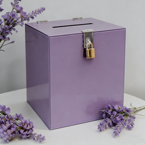 Customized Elegant Acrylic <strong>Donation</strong> Box for <strong>Cards</strong> and Ballots - Suitable for Wedding Parties and Anniversary Fundraising Events - Product Image 3