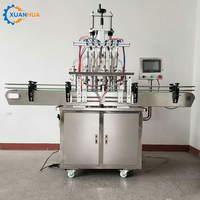 Machine de remplissage de liquides entièrement automatique multi-têtes en acier inoxydable, 2/4/6/8/10/12 têtes, 5-5000 ml, haute précision pour shampoing, eau pure, flacons