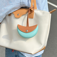 Porte-clés en cuir mini dumpling, nouveau style d'été, tendance, porte-cartes compact et léger, vente chaude