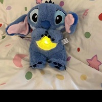Boneka Stitch Plush dengan Lampu, Lilo & Stitch Angel Boneka Bercahaya, Teman Tidur Lembut dan Menenangkan untuk Anak-Anak