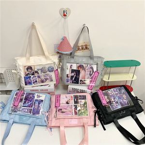 Bolsa Ita Personalizada Transparente de Doble Asa, Ligera, de Poliéster, Portátil y de Gran Capacidad para Estudiantes Universitarios - Product Image 4