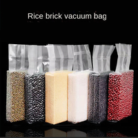 Sac en plastique sous vide Transparent Pa/Pe pochette d'emballage sous vide alimentaire sac de brique de riz sac de riz sous vide alimentaire