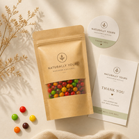 Sachet de café biodégradable en kraft imprimé numériquement sur mesure, avec fermeture thermoscellable, écologique, compostable, pour emballage alimentaire, pochette pour grains