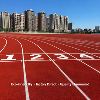 Surface de piste de course en plastique préfabriquée standard, résistante à l'usure, écologique, perméable, pour aire de jeux pour enfants, provenant de Chine