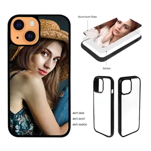 Sublimation Phone Cover Wholesale Blank DIY 2D Custom Aluminum Printing TPU Mobile Case For iPhone 14 Pro Max Plus