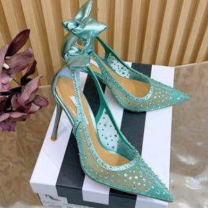 Zapatos de Tacón Alto Stiletto de Diseño para Novia, con Punta en Pico, Brillantes Plateados, Zapatos de Fiesta para Mujer, 5 cm, Ligeros - Product Image 2