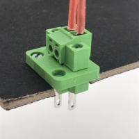 スルーウォール端子台2極コンタクトプラグインタイプパネル取り付けオスおよびメス3.81mmピッチXK15EDGWB + KM-3.81-2P