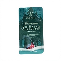 Sachet refermable personnalisé à trois soudures latérales pour poudre de chocolat, boisson, qualité alimentaire, résistant à l'humidité, recyclable, écologique