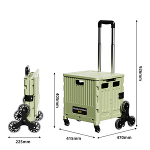 Keranjang Lipat Plastik Roda Putar untuk Belanja, Penyimpanan, dan Perlengkapan Supermarket <span class=keywords><strong>Mini</strong></span> - Product Image 1