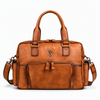 Sac à main pour ordinateur portable personnalisé de 16 pouces en cuir véritable vintage, sac messager pour hommes, Maletin De Cuero Para Hombre