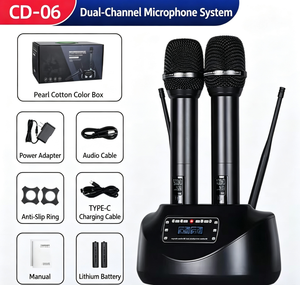 Mejor Micrófono de Karaoke VHF UHF, Micrófono Inalámbrico Profesional de Condensador, Micrófono Inalámbrico de Mano <span class=keywords><strong>para</strong></span> Cantar en la Iglesia - Product Image 2
