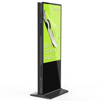 Kiosco Digital Interactivo con Pantalla LCD de Doble Cara, Pantalla Táctil, SDK, Alta Resolución, Soporte de Pie, para Vestíbulos Corporativos y Tiendas Minoristas