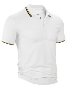 Polo à manches courtes personnalisé pour homme, broderie logo, 170 GSM, 100 % polyester, vêtement de travail pour le golf - Product Image 5
