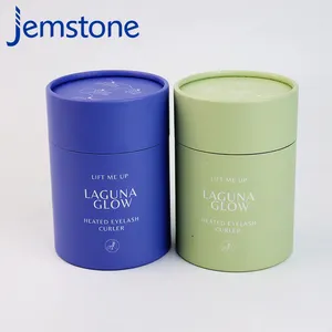 Custom Size Embossing and Glossy Lamination Printing Handling Recycled Cardboard Tube for Cosmetic Eyelash Packaging