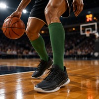 Chaussettes de sport à compression montantes personnalisées, séchage rapide, côtelées, au-dessus du mollet, vente en gros, OEM, faible MOQ, professionnelles