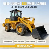 Chargeuse sur pneus Liugong 833 d'occasion, 3 tonnes, moteur d'origine, godet de 1,7 m³, engin de terrassement en stock