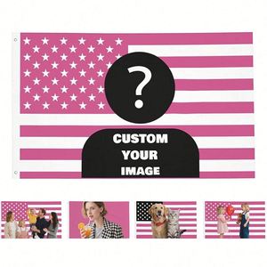 Personaliza tu Bandera de Poliéster Rosa de 3x5 pies con Asta de Fibra de Vidrio, Carga tu Foto/Logotipo/Texto, Impresión Digital de Alta Definición - Product Image 5
