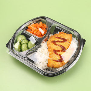 Dùng Một Lần 32Oz Với Ngăn PP Nhựa Bento Hộp Ăn Trưa Thức Ăn Nhanh Takeaway Mì Bánh Sandwich Bánh <span class=keywords><strong>Pizza</strong></span> Khay Thực Phẩm <span class=keywords><strong>Container</strong></span> - Product Image 3