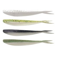 Umpan Pancing Buatan Cacing Plastik Lunak Ekor Garpu Ukuran Kecil 78 cm / 18 g untuk Ikan Mandarin & Bass 10 Pcs Tanpa Kail