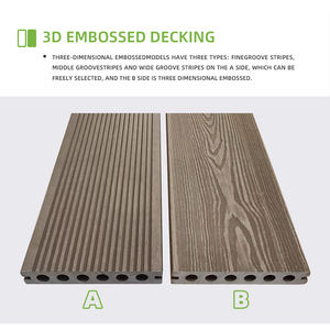 Современный уличный водонепроницаемый настил из ДПК с тиснением деревянного пластикового композитного пола в красном шоколадном стиле из тикового дерева - Product Image 3