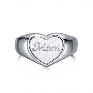 Anillos Delicados con Forma de Corazón y Letras del Alfabeto, Regalo para el Día de la Madre, para Mamás Embarazadas, Sin Pedido Mínimo, Marca Dylam Trendy - Product Image 1