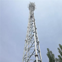 Tours tubulaires autoportantes à trois pieds en acier galvanisé à chaud pour antennes micro-ondes mobiles