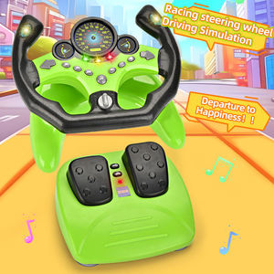 Juego de Simulación de Carreras para Niños, Volante Giratorio de 360 Grados, Pedal de Acelerador y Freno, Juguetes con Ventosa - Product Image 2