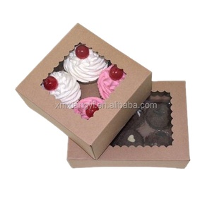Cajas de Cartón para Punto de Venta Kraft con Ventana para Pastelería, Panadería, Donas, <span class=keywords><strong>Caja</strong></span> de Alimentos Fácil de Ensamblar - Product Image 2