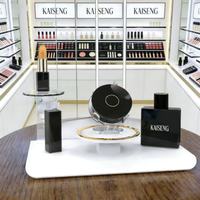 Stand d'exposition en acrylique personnalisé pour cosmétiques et parfums, fabrication chinoise, design de mobilier, aménagement de magasin d'électronique, bois, métal