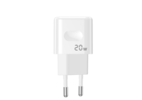Chargeur rapide DQS 20W USB-A Type-C GaN SCP PD 3.0 5V/3A Adaptateur de prise EU/US PC Ignifuge Certifié FCC Téléphones mobiles