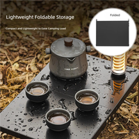 Table de camping pliante en aluminium ultralégère, portable, mini table d'appoint compacte pour pique-nique, barbecue, randonnée, parc, balcon