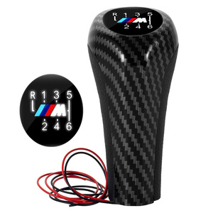 Bmw Carbon Fiber Gear <b>Shift</b> <b>Knob</b> Led White Light 5 6 Speed Manual Transmission Ergonomic Design - Product Image 2