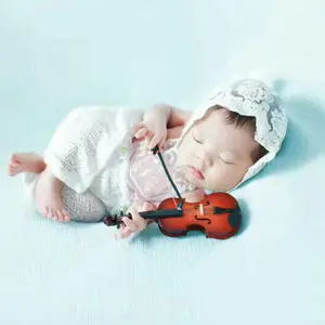 Accessoires de photographie de bébé, Mini guitare, petit violon, shooting Photo, accessoires auxiliaire de style, photographie
