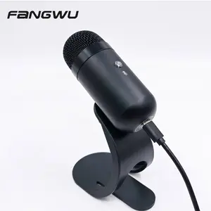 Custom Logo Desktop Portable Speaker Usb C Cable Port Microphone With Stand