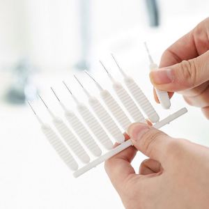 VC Small Hole Anti-Clogging Eco-Friendly Plastic Shower <b>Gap</b> Cleaner 0.7cm Diameter Nylon Fabric Cleaning Brush Hand Design Style - Product Image 6
