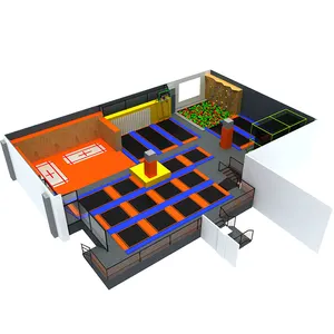 Commercial Indoor Trampoline Park Playground With Customized Theme For Sale