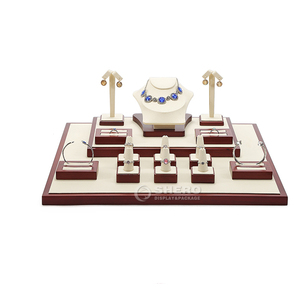 Présentoir à bijoux comptoir de bijoux en bois présentoir accessoires bague collier boucles d'oreilles pendentif support - Product Image 1