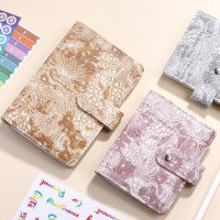 Carnet de notes A7 en cuir PU avec anneaux spirales, rechargeable, pour agenda et planificateur, couverture de carnet à feuilles mobiles, vente en gros