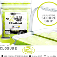 Balle de pickleball légère et perforée, 40 trous, robuste pour l'extérieur, compatible avec 36 barils universels