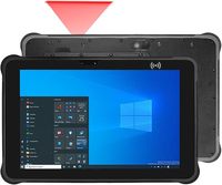 Tablet Industri Tangguh Pemindai Kode Batang 2D 10.1" Windows 10 Pro Intel Celeron N4680 Mesin Pemindai Resolusi 1920x1200