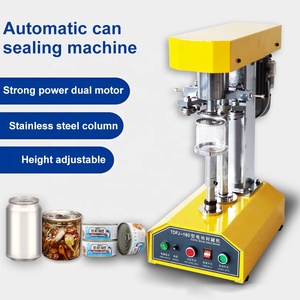 High Speed Canned Soda Juice Electric Round Plastic <b>Beer</b> Pet Bottle Soft Drink Jam Canning Aluminum Can Sealing Machine For Sale - Product Image 2