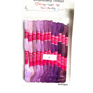 Fil <span class=keywords><strong>à</strong></span> broder en <span class=keywords><strong>coton</strong></span> recyclé polyester fantaisie pour bricolage, vente en gros, fils <span class=keywords><strong>à</strong></span> broder pour point de croix - Product Image 2