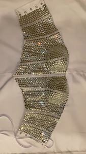 Top <span class=keywords><strong>abito</strong></span> <span class=keywords><strong>Bustier</strong></span> con corsetto con perline in cristallo con scollo a cuore allacciato - Product Image 2