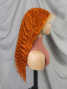 Pelucas de Cabello Humano 200% Natural de 14-30 Pulgadas # Pelucas de Cabello Liso con Frente de Encaje Transparente 13x4, Ondulado Profundo, 350 Colores - Product Image 3